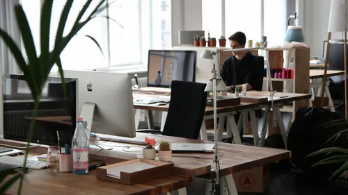 Human Ai Flows team working in an open office